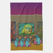 Vogels in de galerie theedoek (Verticaal)