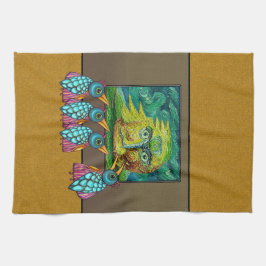 Vogels in de galerie theedoek