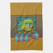 Vogels in de galerie theedoek (Verticaal)