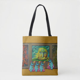 Vogels in de galerie tote bag