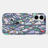 Vogels in de glas-in-loodramen Case-Mate iPhone case (Achterkant (horizontaal))