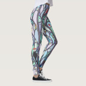 Vogels in de glas-in-loodramen leggings (Rechts)