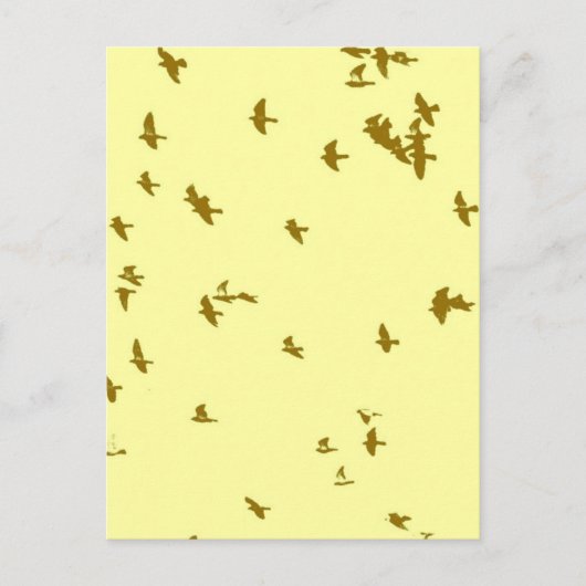 Vogels in de hemel briefkaart (Voorkant)