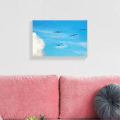 Vogels in de hemel canvas afdruk (Insitu (Woonkamer))