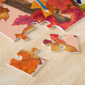 Vogels in de herfstapelboom legpuzzel (Zijkant)