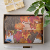 Vogels in de herfstapelboom tissuepapier (Geschenk)