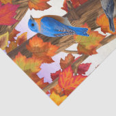 Vogels in de herfstapelboom tissuepapier (Detail)