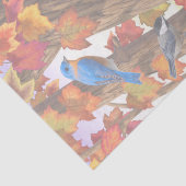 Vogels in de herfstapelboom tissuepapier (Detail)