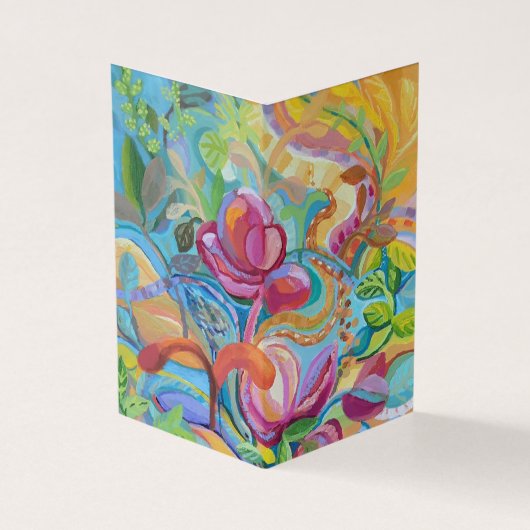 Vogels in de Kaart van de bloementeelt (Buitenkant)