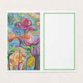 Vogels in de Kaart van de bloementeelt (Binnenkant ongevouwen)