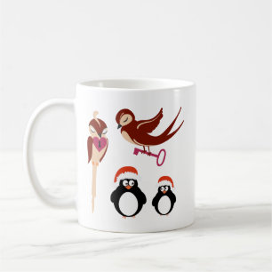 Vogels in de liefdessleutel van mijn hart Penguin Koffiemok