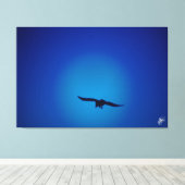 Vogels in de lucht #1 canvas afdruk (Insitu (Houten vloer))