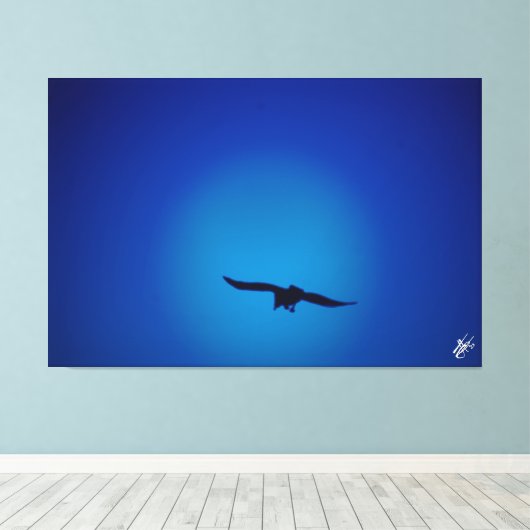 Vogels in de lucht #1 canvas afdruk (Insitu (Houten vloer))
