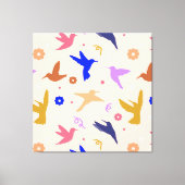 Vogels in de lucht canvas afdruk (Voorkant)