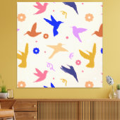 Vogels in de lucht canvas afdruk (Insitu (Woonkamer))