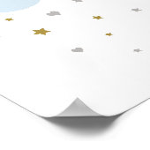 Vogels in de Sky Cloud & Stars Nursery Art Poster (Hoek)