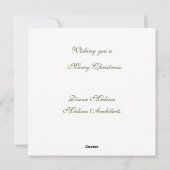 Vogels in de sneeuw op Holly Berries Flat Feestdagenkaart (Achterkant)