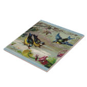  vogels in de Tegel van de sneeuwkeramiek Tegeltje (Zijkant)