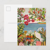 Vogels in de tuin briefkaart (Voorkant / Achterkant)