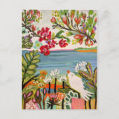 Vogels in de tuin briefkaart (Voorkant)