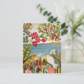 Vogels in de tuin briefkaart (Staand voorkant)