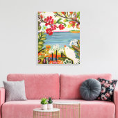 Vogels in de tuin canvas afdruk (Insitu (Woonkamer))