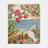 Vogels in de tuin fleece deken (Voorkant)