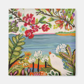 Vogels in de tuin magneet (Voorkant)