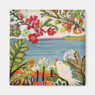 Vogels in de tuin magneet