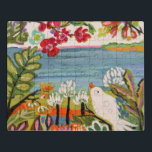 Vogels in de tuin puzzel<br><div class="desc">Vogels in de tuin II door Karen Fields. Kenmerkt een vogel omringd door kleurrijke bloemen en groen.</div>