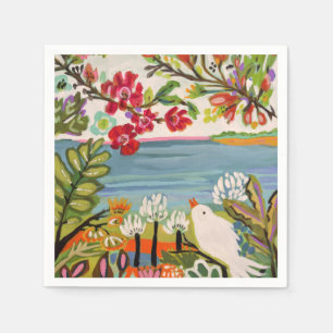 Vogels in de tuin servet