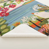 Vogels in de tuin sherpa deken (3/4)