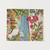 Vogels in de tuin wandkleed (Voorkant (horizontaal))