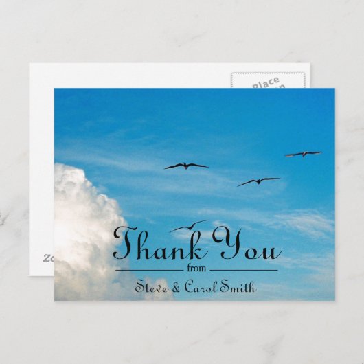 Vogels in de vlucht Dank u Briefkaart (Voorkant / Achterkant)