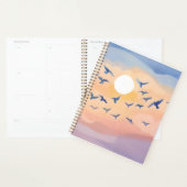 Vogels in de vlucht | Sunset Natuur Waterverf Planner (Display)