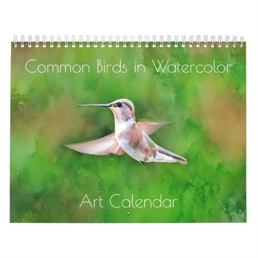 Vogels in de Waterverf kunstkalender Kalender (Hoes)