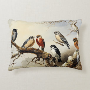 Vogels in de Winter Accent Kussen