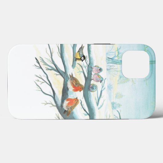 Vogels in de witte sneeuwwinter Case-Mate iPhone case (Achterkant (horizontaal))