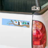 Vogels in een boom bumpersticker (Op Truck)