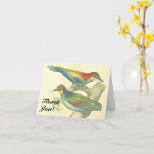 Vogels in een boom, "Dank je!",  kijk! Kaart (Gele Bloem)