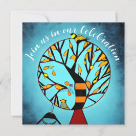 Vogels in een boom Einde Chemo Cancer Celebration Kaart