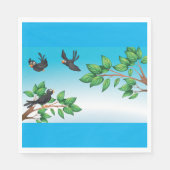 Vogels in een boom-luiers servet (Voorkant)