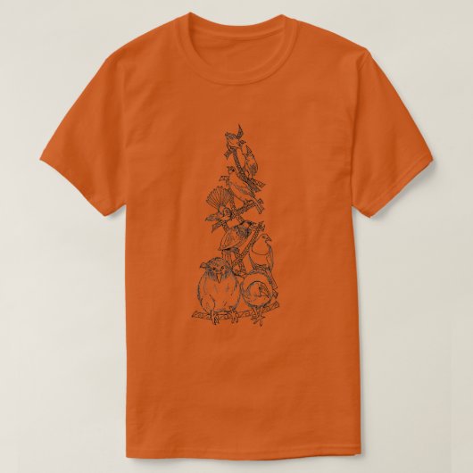 Vogels in een boom t-shirt (Design voorkant)