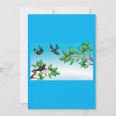 Vogels in een boomuitnodiging kaart (Voorkant)