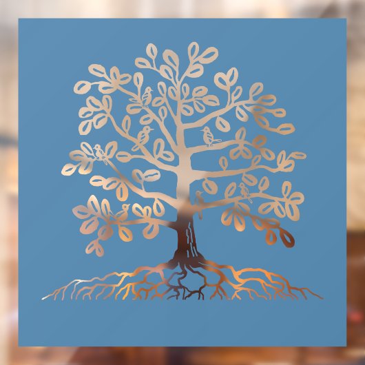 Vogels in een boomuitsnijding raamsticker (Vel 2)