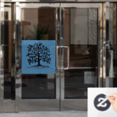 Vogels in een boomuitsnijding raamsticker (Kantoordeur)