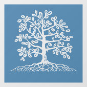 Vogels in een boomuitsnijding raamsticker (Vel)