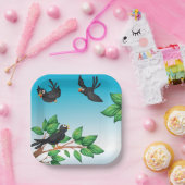 Vogels in een Bord met boompapier (Feest)