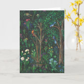 Vogels in een bos. Wenskaart (obligatiedetails) Kaart (Gele Bloem)