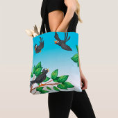 Vogels in een Canvas tas